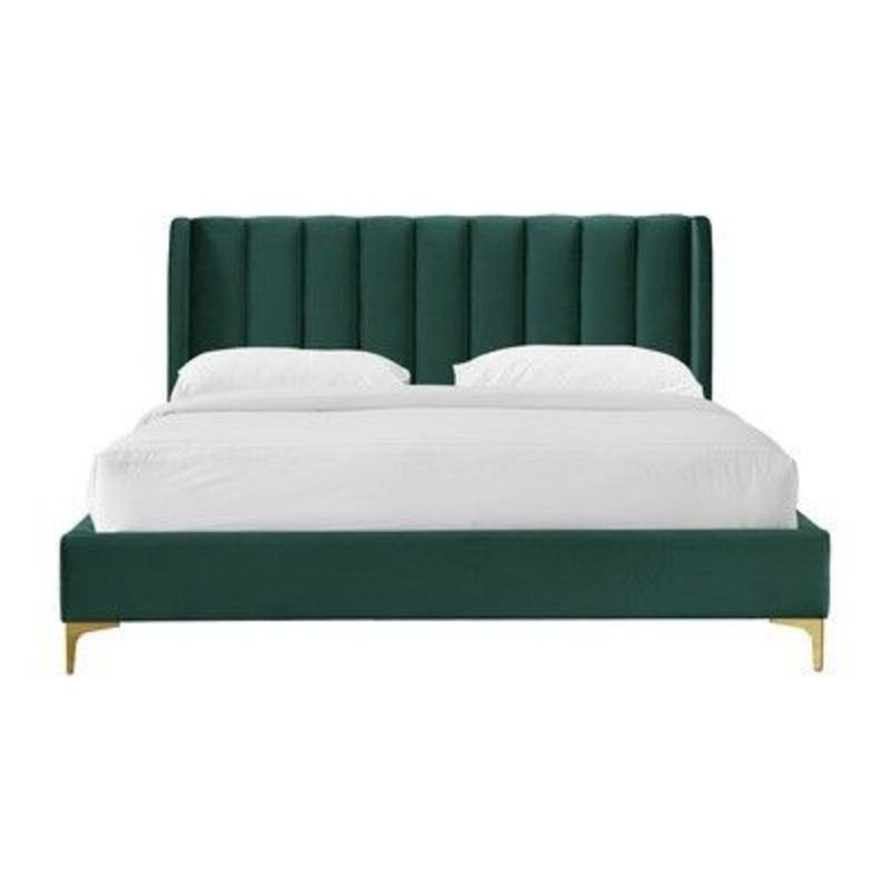 Cama dos plazas modelo lineal verde